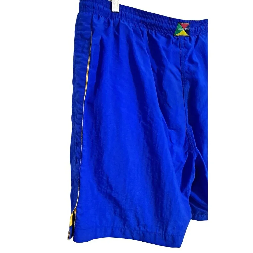 Weekender Nylon Swim Shorts‎ Mens XL Blue With Side & Back Pockets Vintage